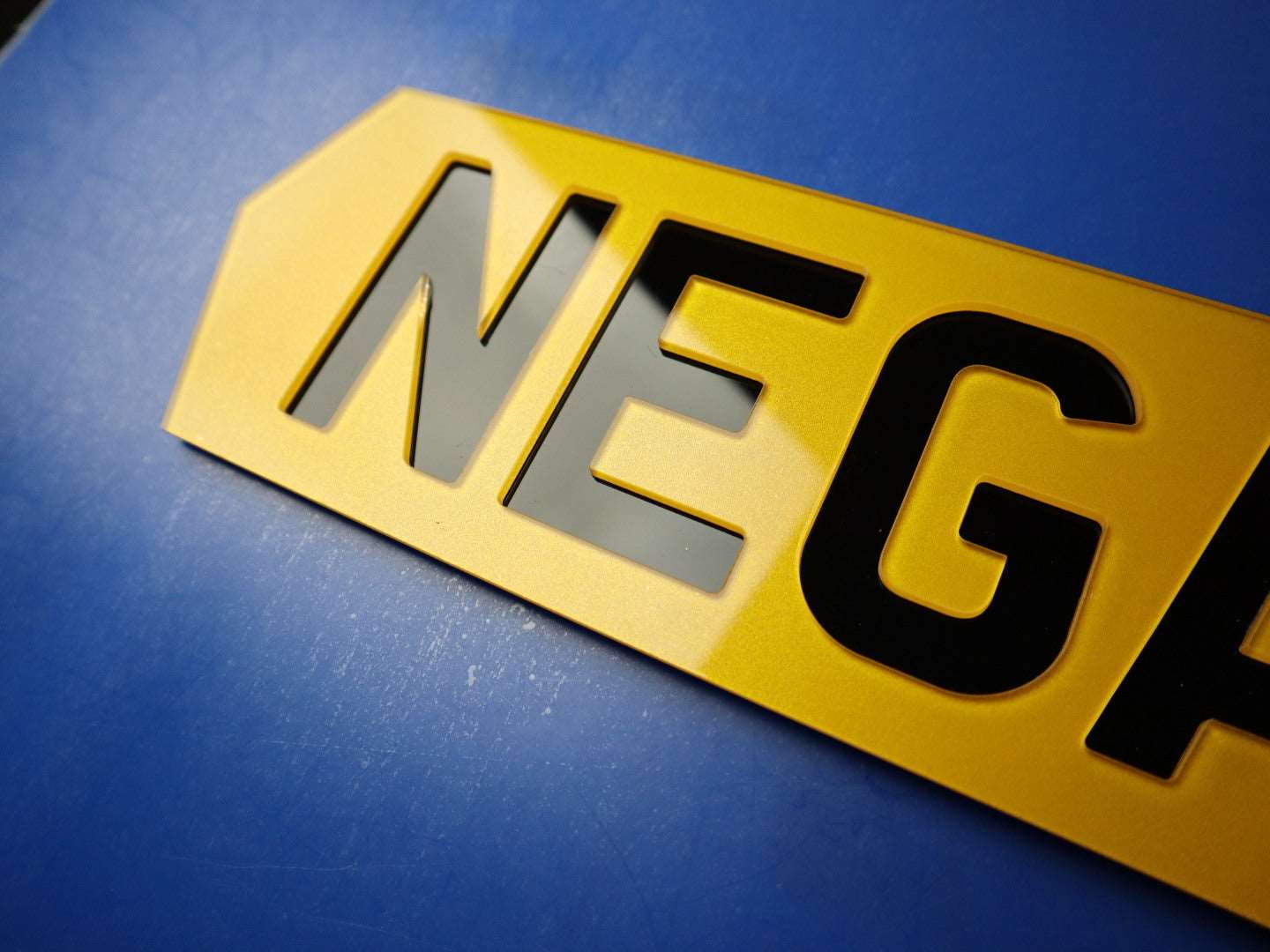 Negative Inverted Dimensional 4D Number Plates