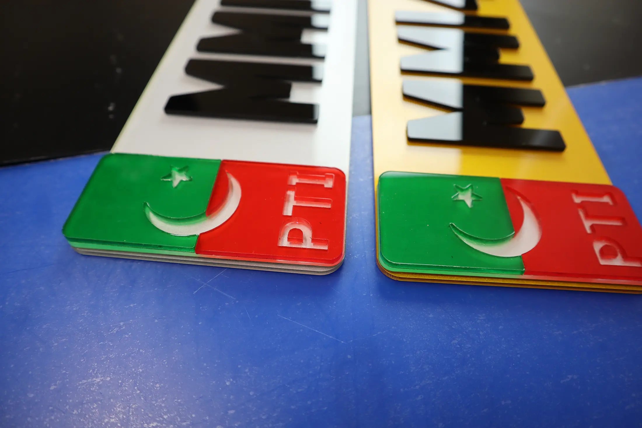Haqeeqi Azadi: Custom PTI Number Plates with Laser-Cut Flag LB29