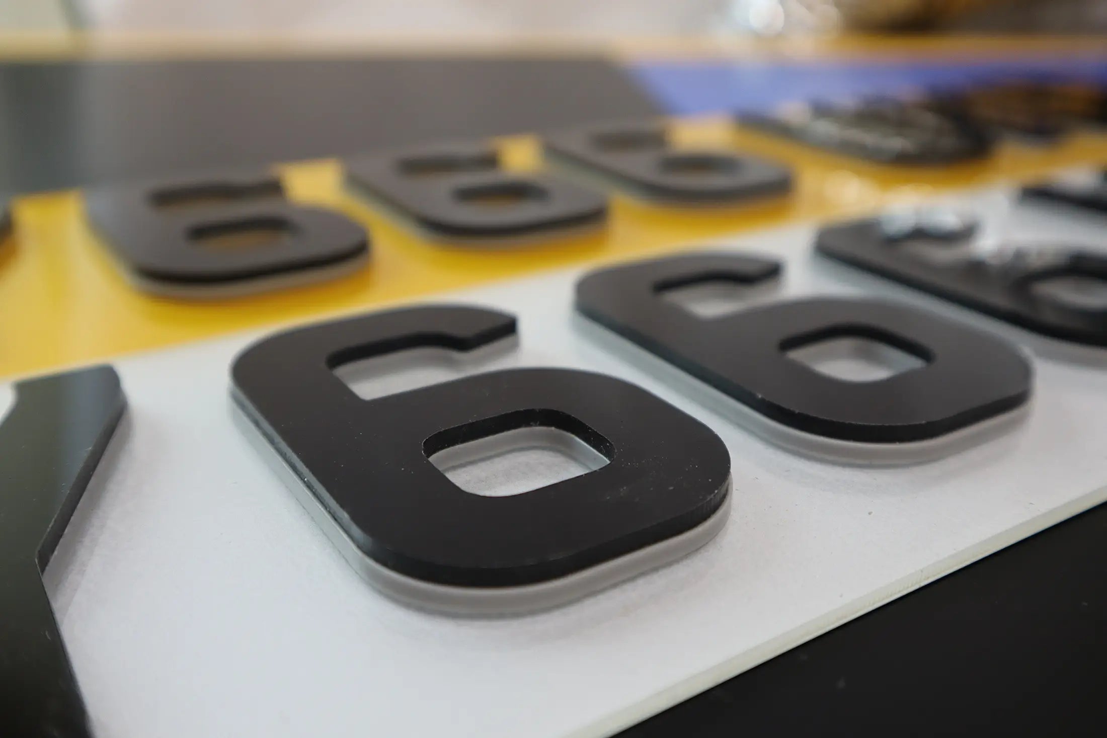 Understated Elegance: Nardo Grey Acrylic Number Plates LB35