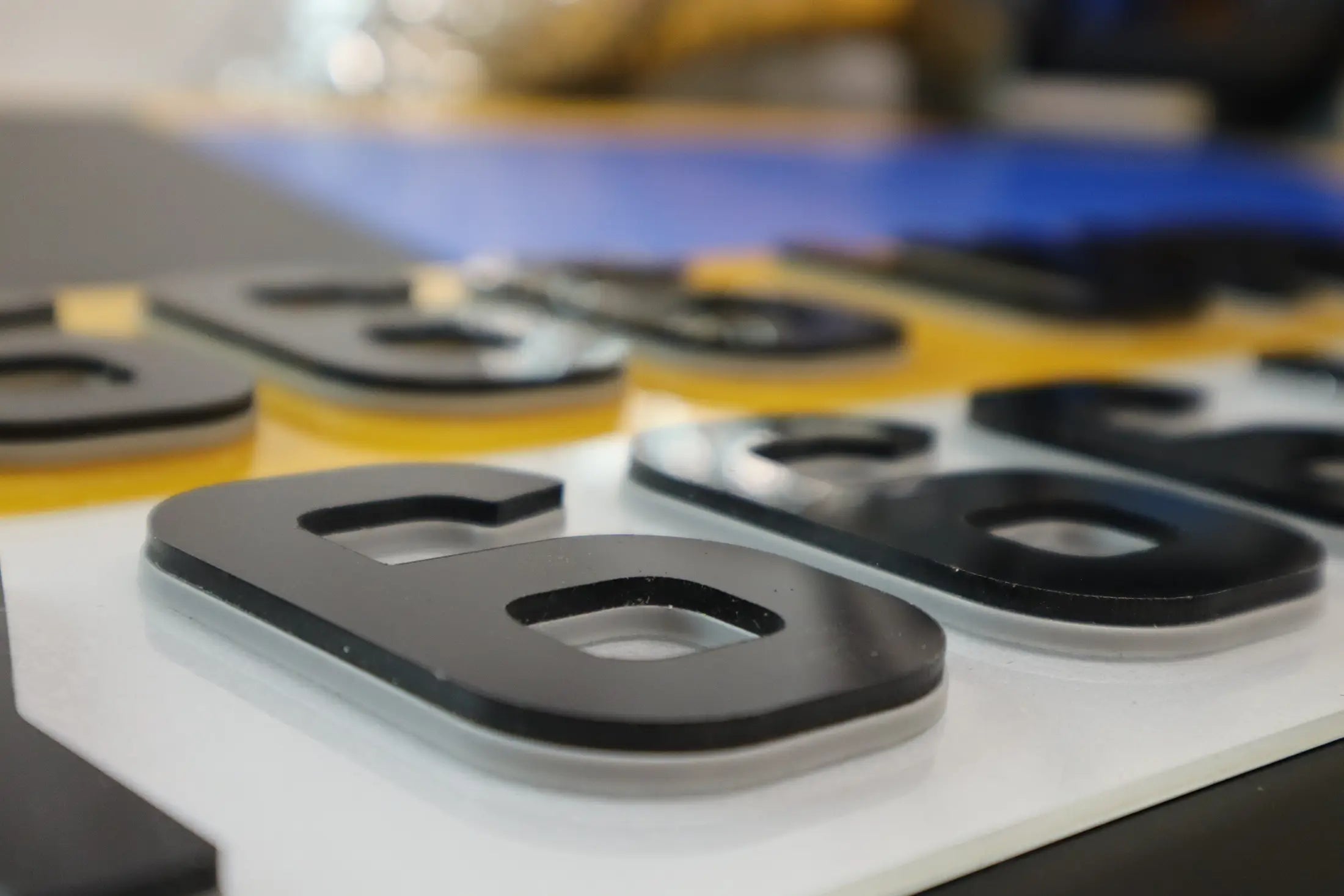 Understated Elegance: Nardo Grey Acrylic Number Plates LB35