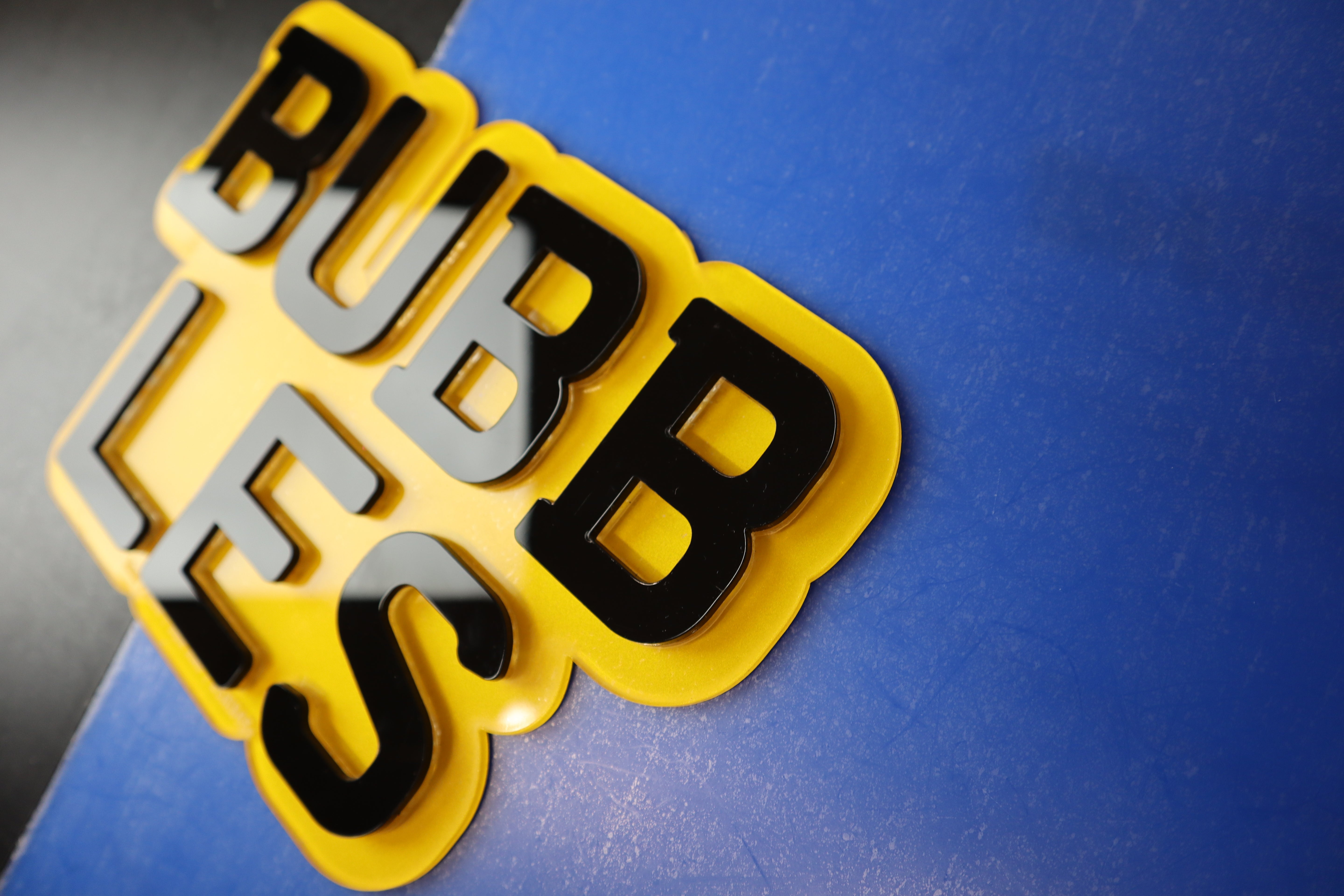 6mm Motorbike Bubble Plate with Transparent Float Lettering LB55