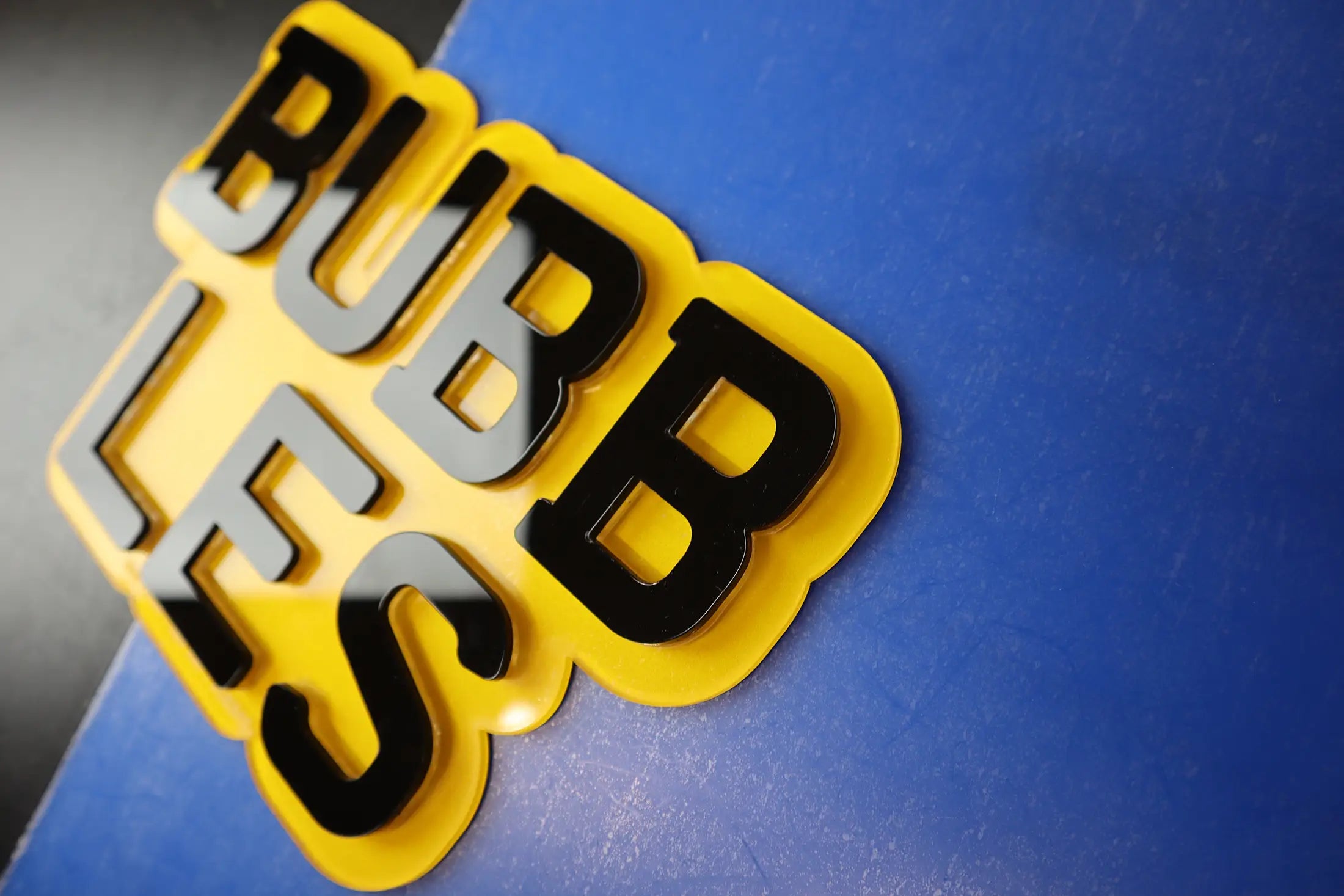 6mm Motorbike Bubble Plate with Transparent Float Lettering LB55