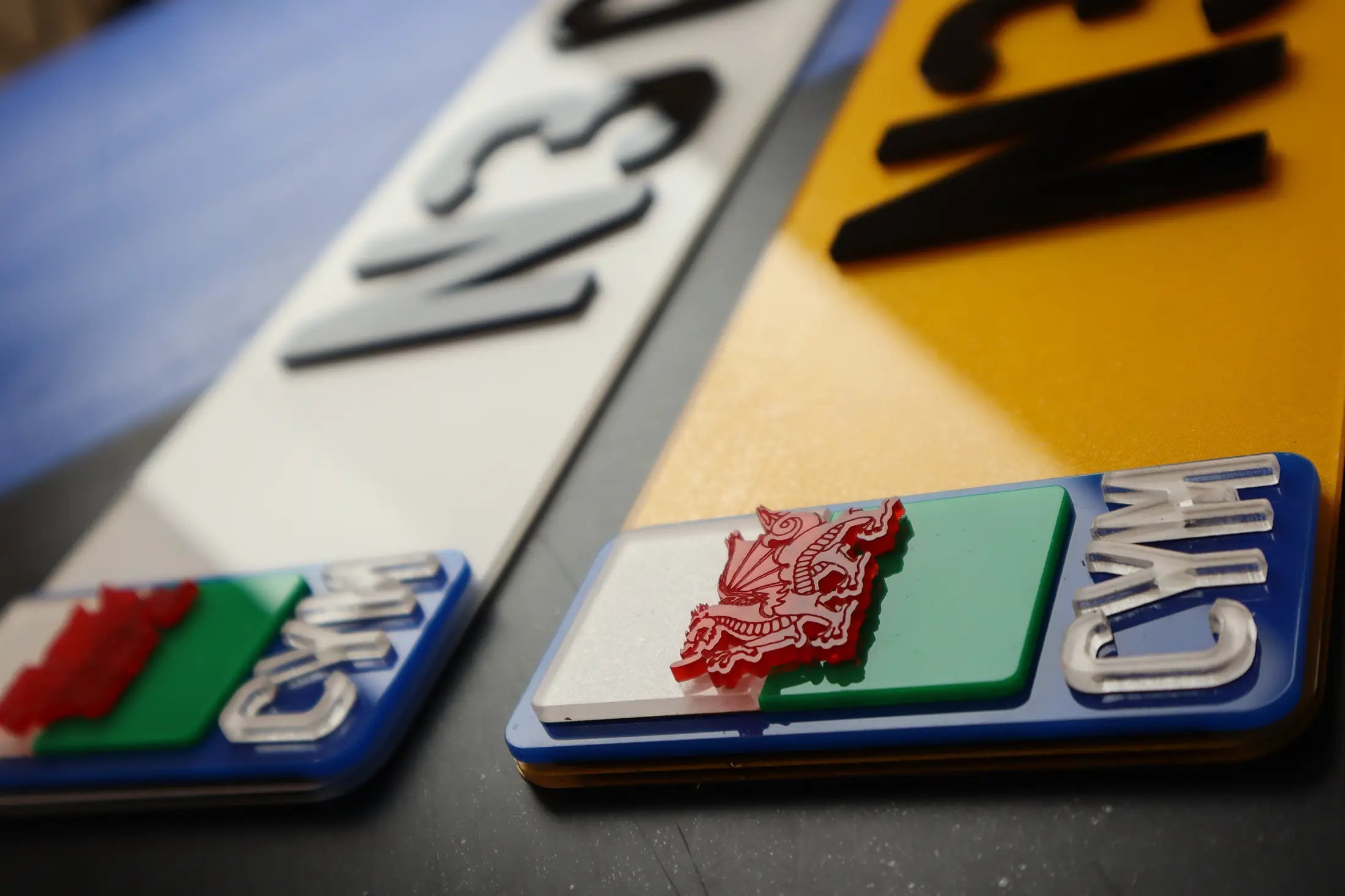 Custom 3mm Acrylic Gloss Classic Plates CYM Flag Edition LB57