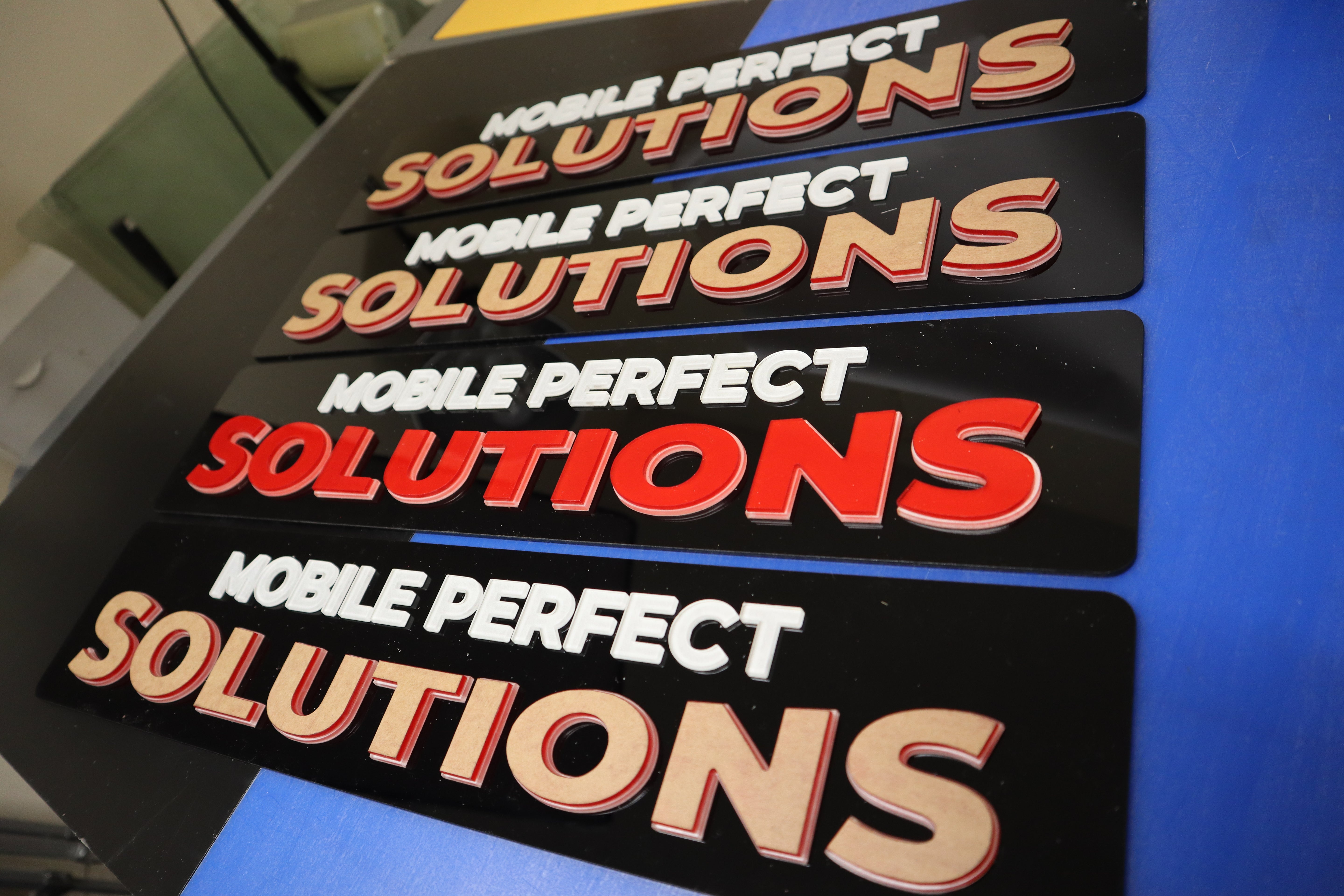 Custom Valeting Show Plate – Double Layer White & Red Text on Black LB60