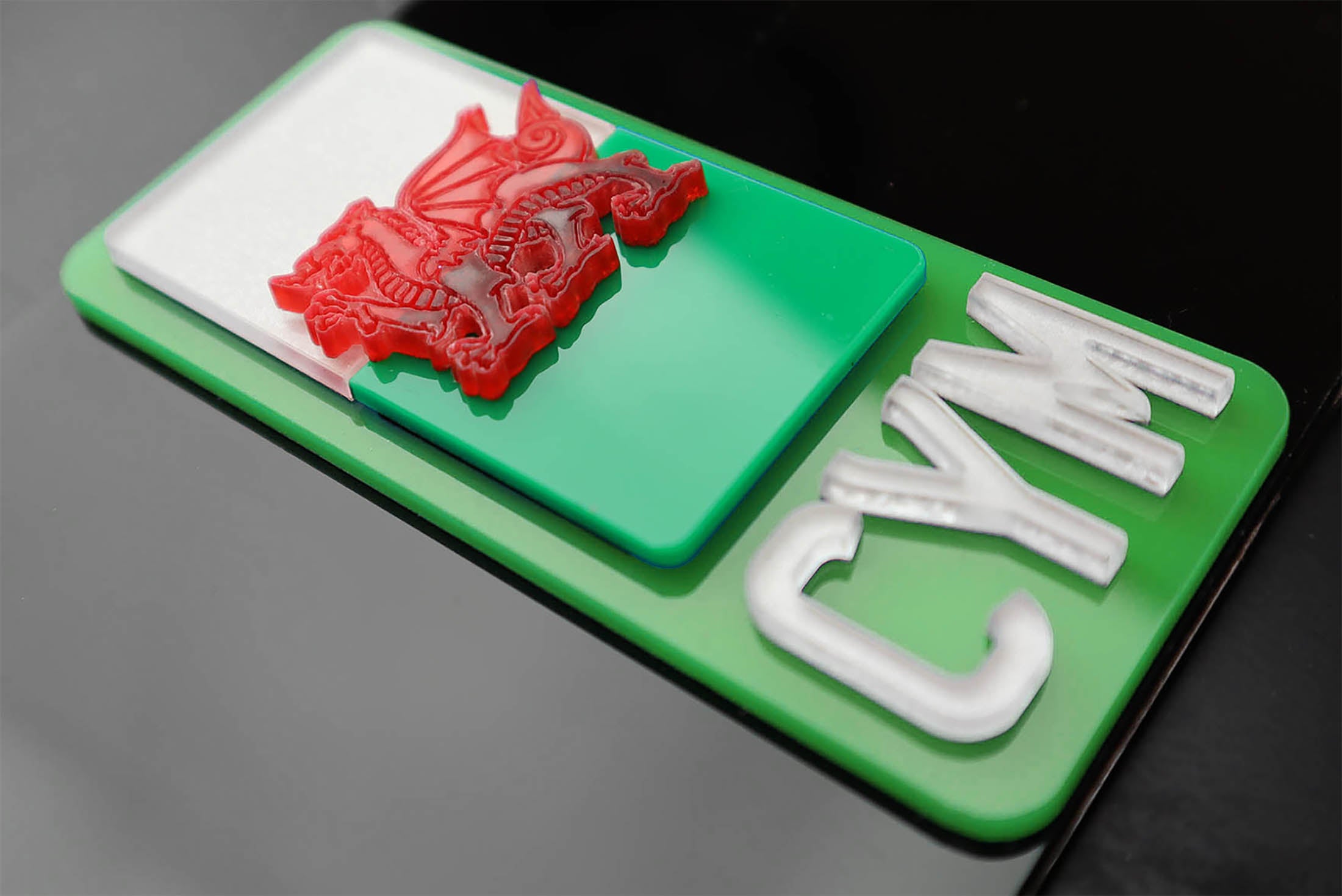 Pair of Flags for Number Plates - Printed, Gel, Acrylic
