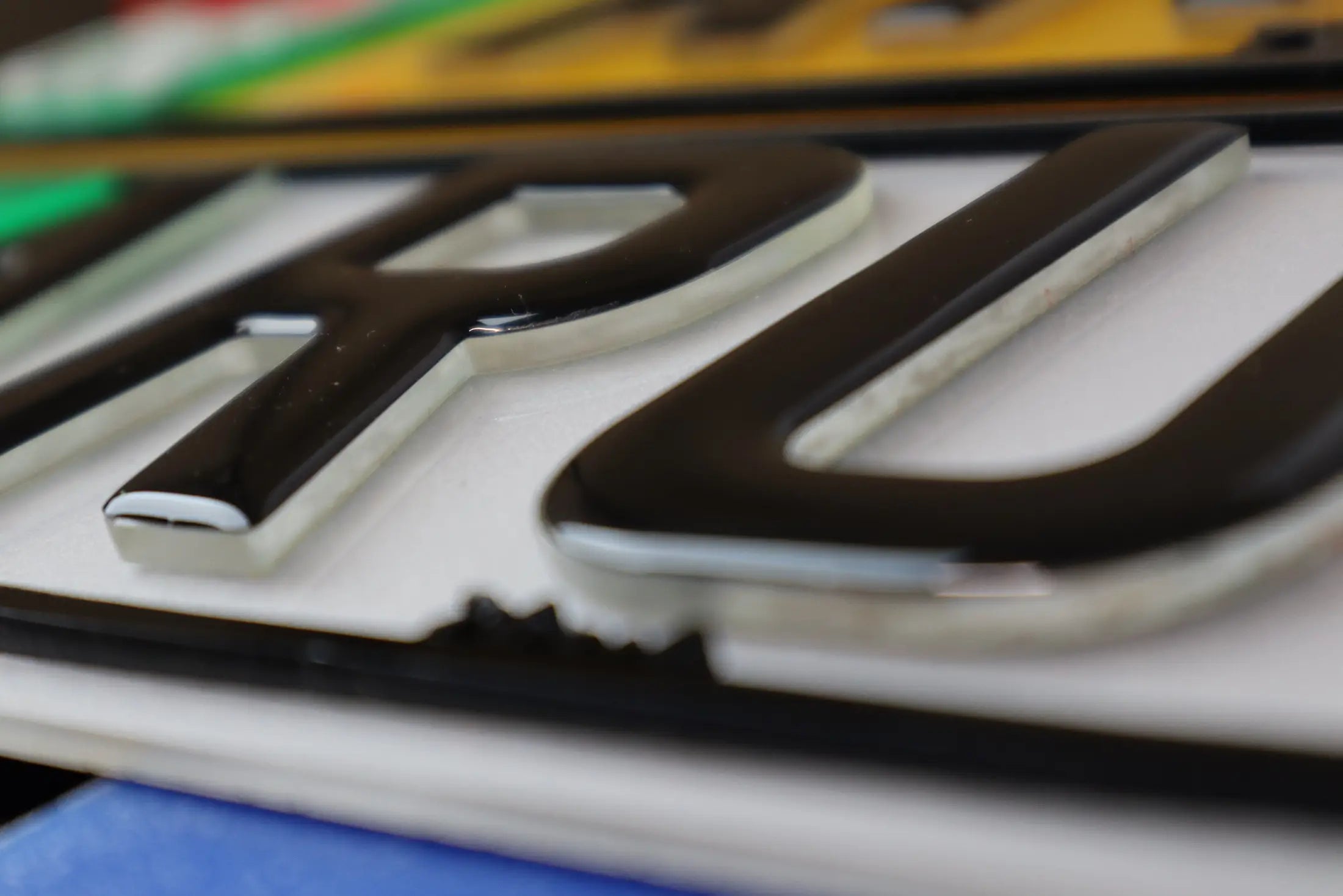 BMW 7 Series Double Custom 4D EV Plate with Green Sides LB67