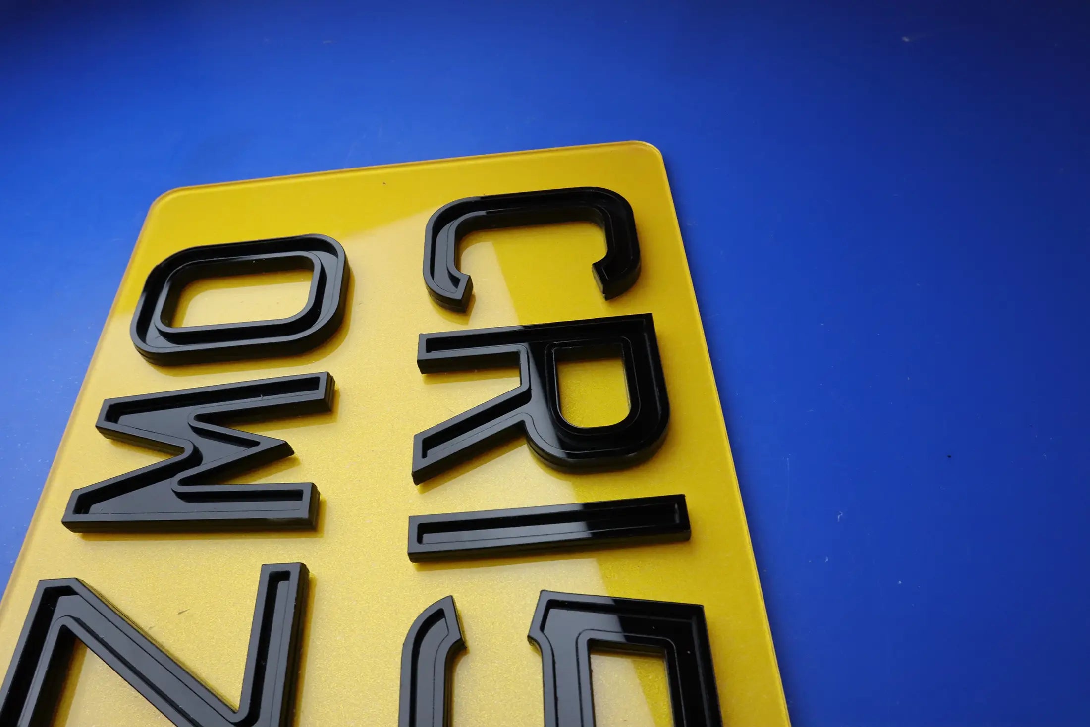 6mm Ghost 6x8 Inch Compact Legal Motorbike Plate LB71