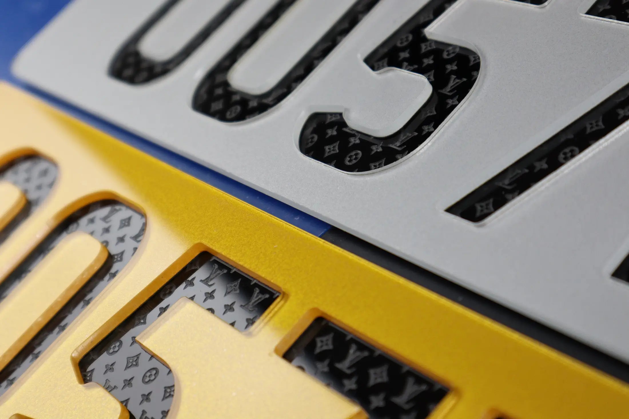 LV Tribute Negative Inverted Show Plate with Custom Laser-Engraved Logo LB75