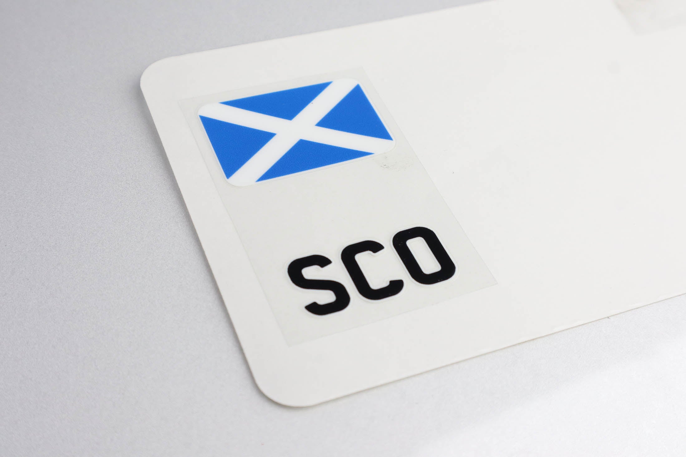 Pair of Flags for Number Plates - Printed, Gel, Acrylic