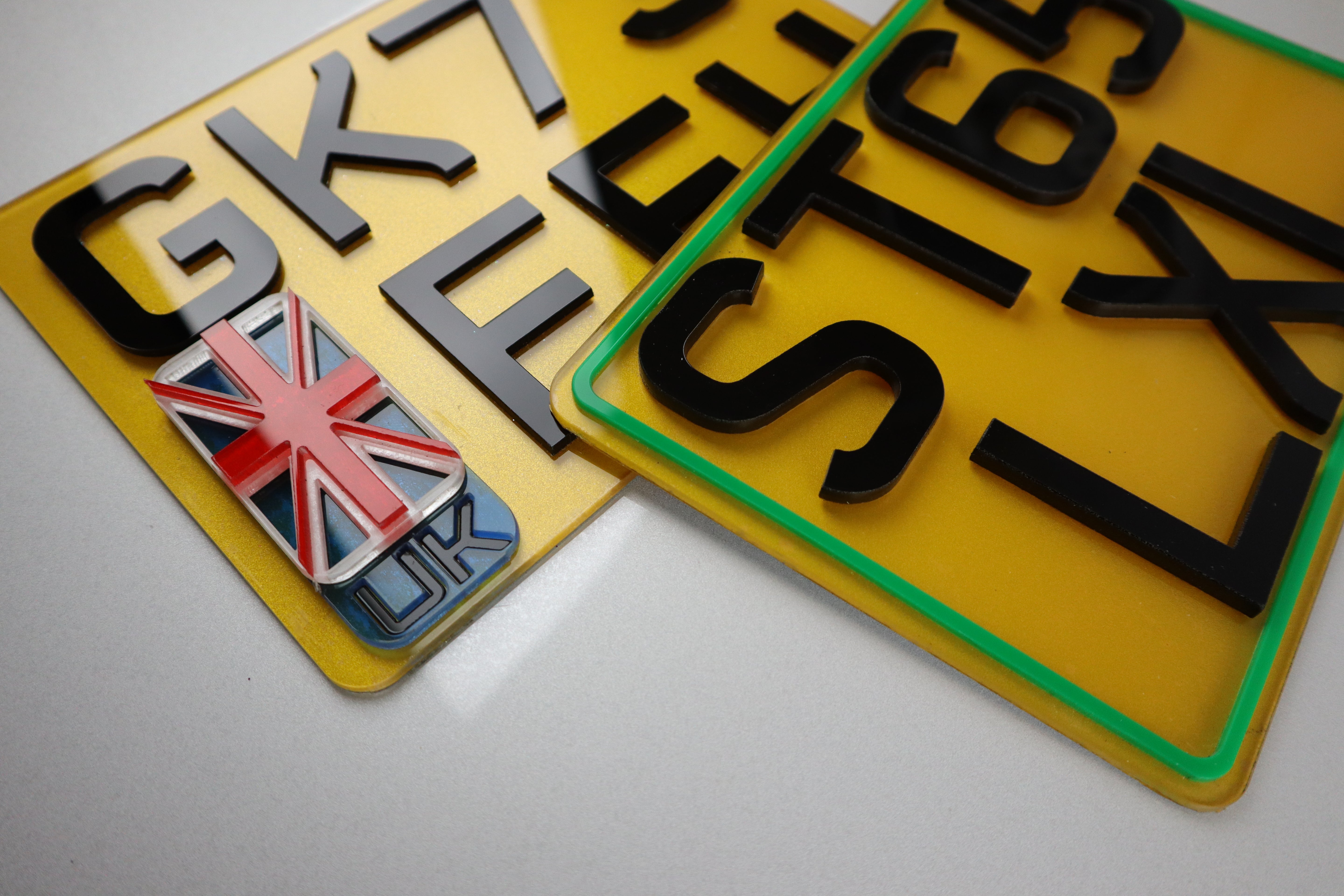 Custom Motorbike 3D & 4D Number Plate - Diverse Styles & Bespoke Designs