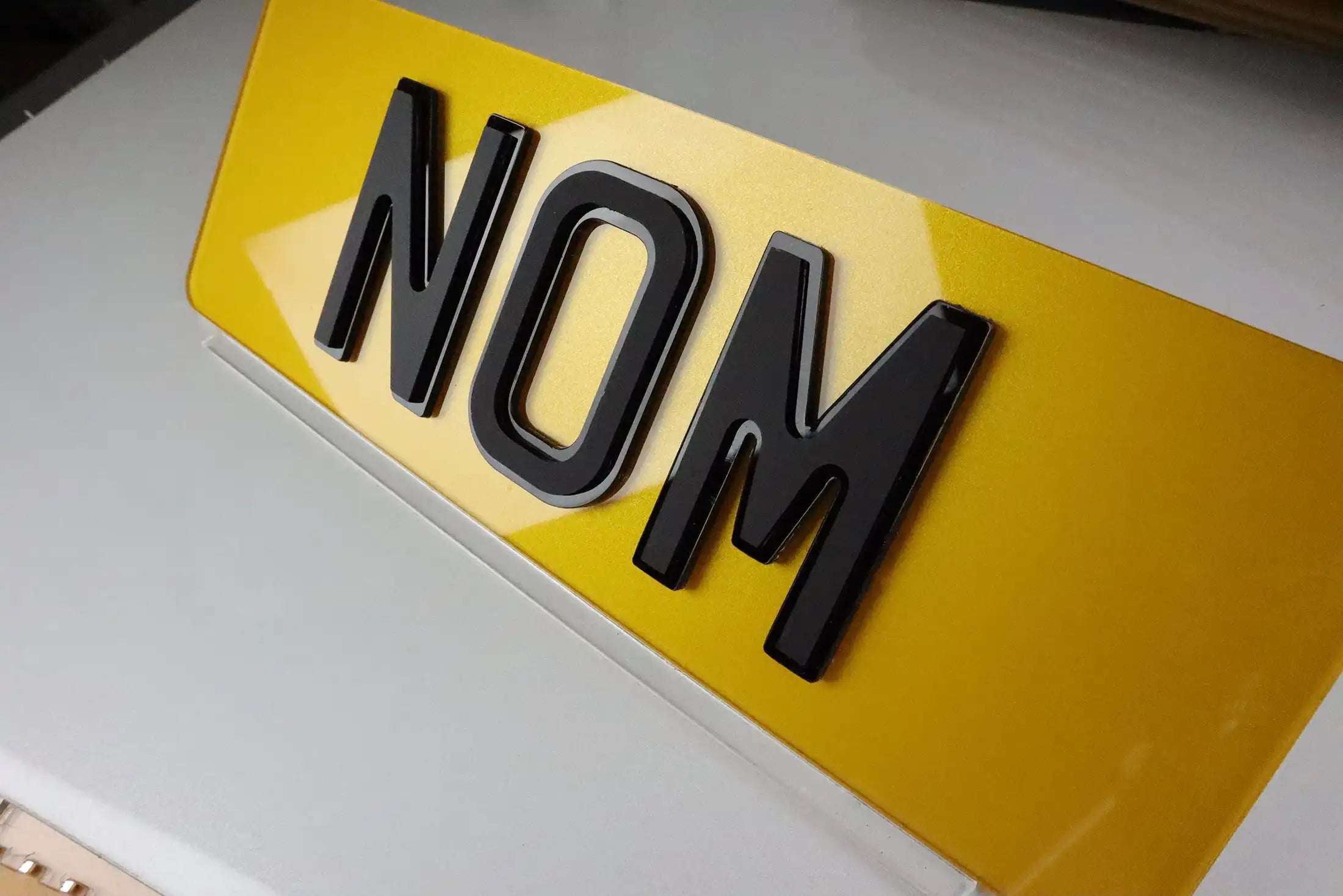 Number Plate by Style - Shadow
