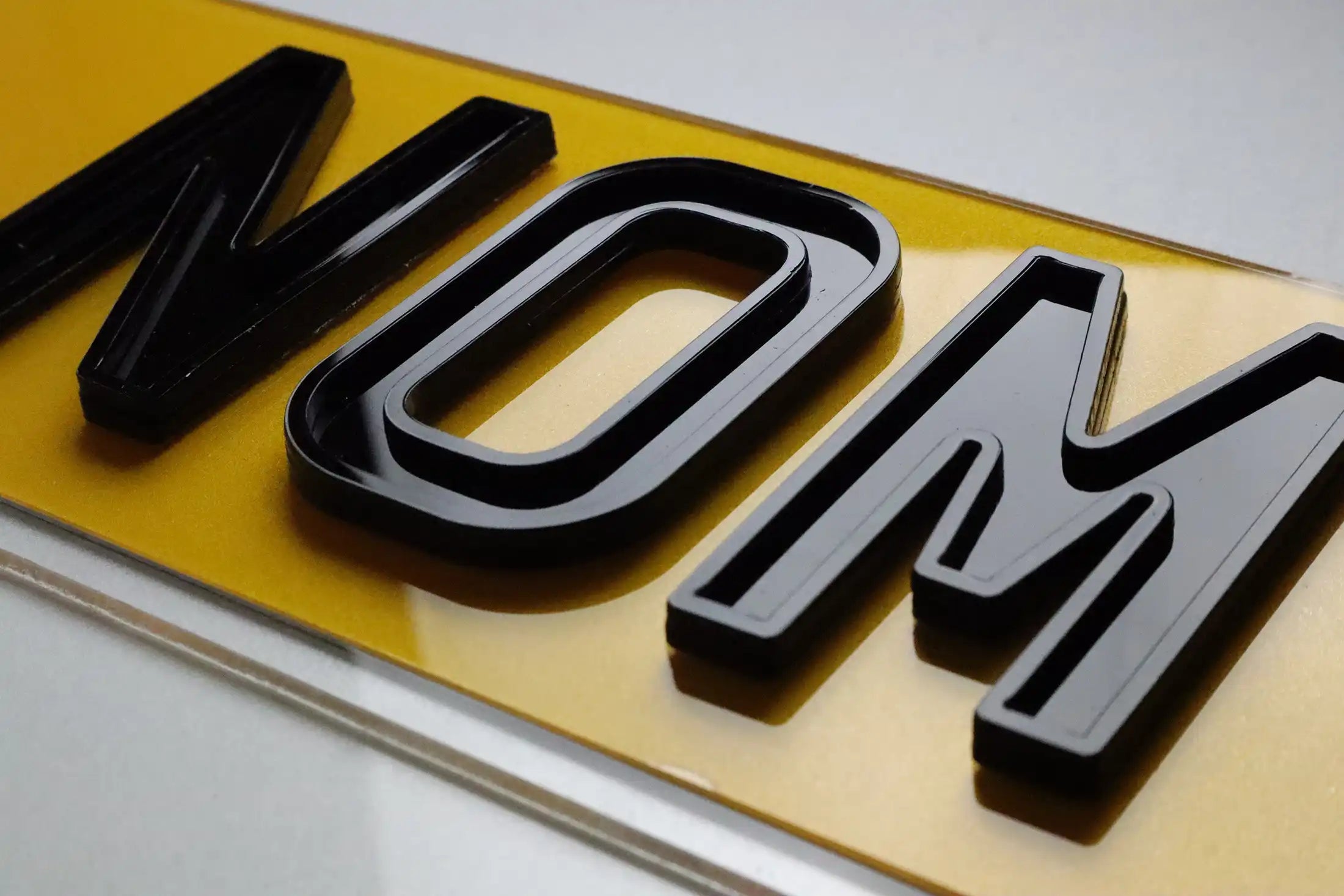 Number Plate by Style - Gloss Ghost