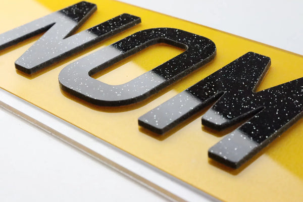 Number Plate by Style - Glitter Bling