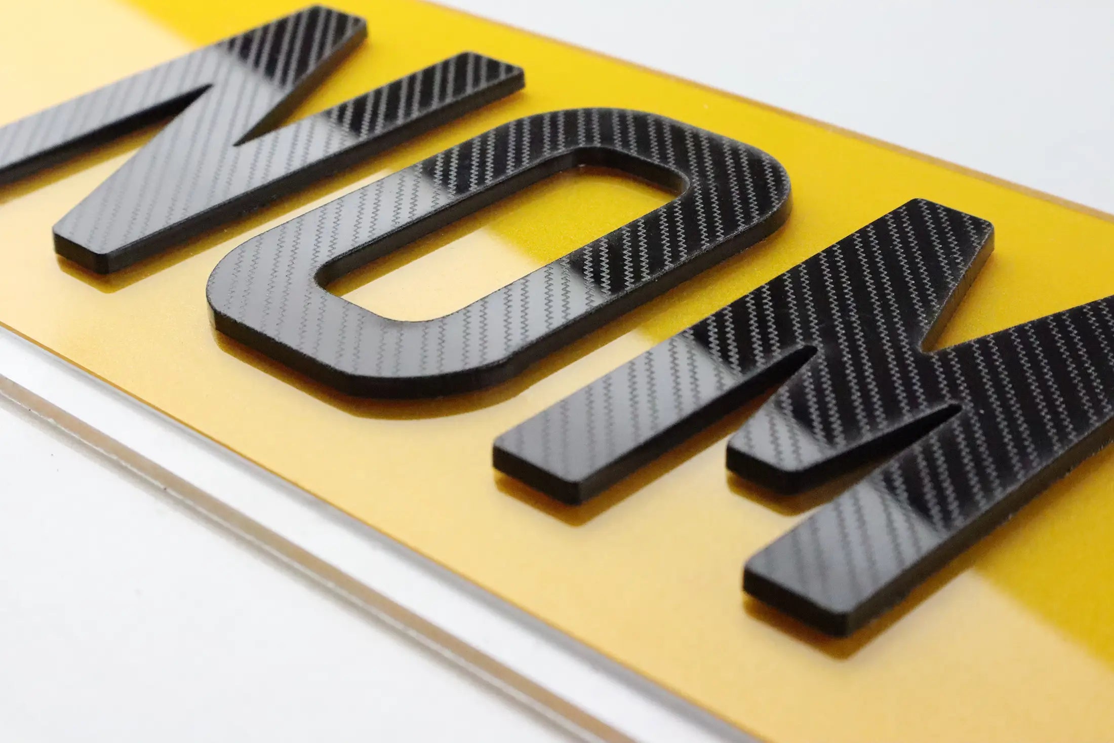 Number Plate by Style - Carbon