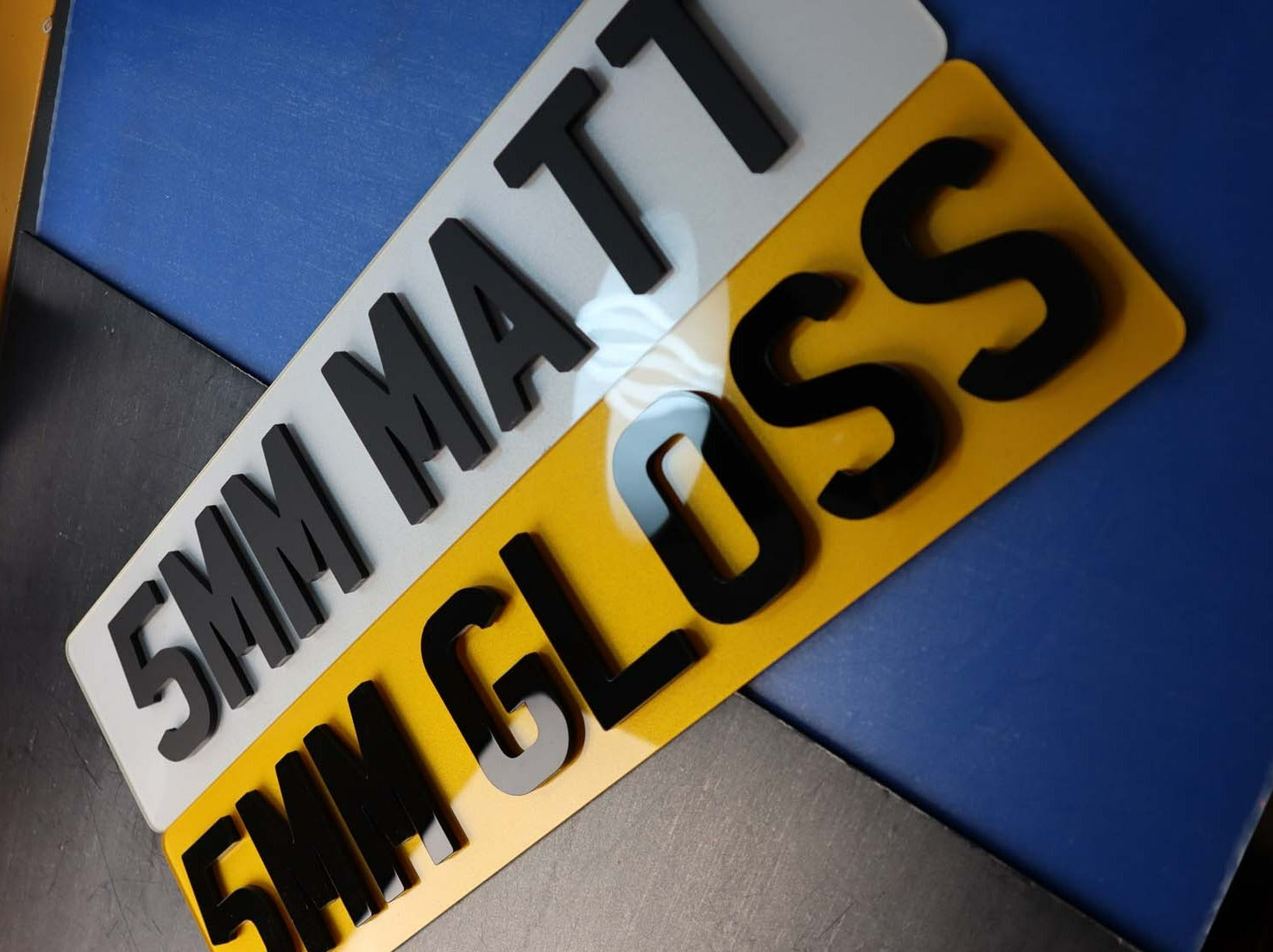 Pair of Thickened 5mm Depth Lazer Cut Acrylic 4D Number Plates