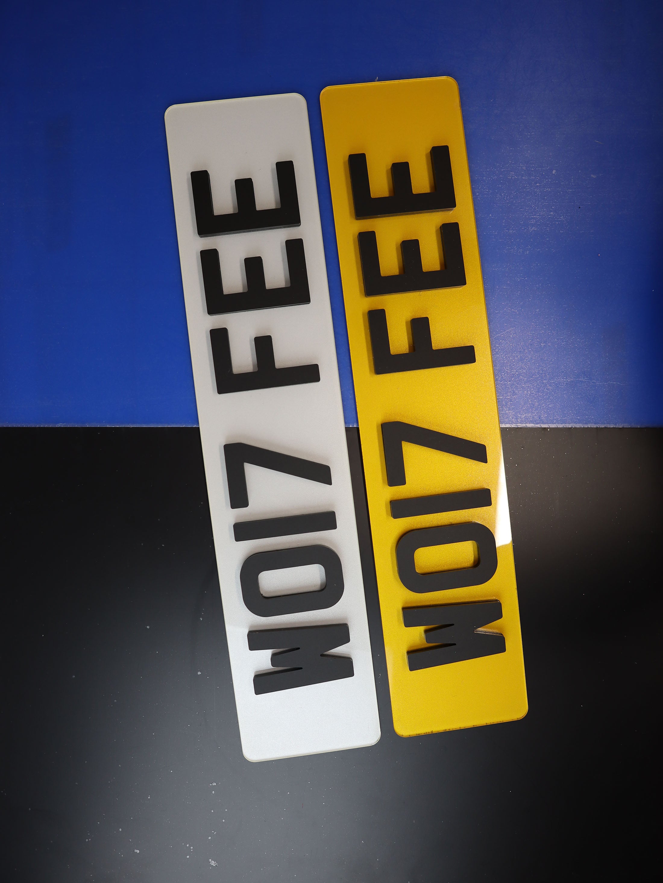 Dual Matte Mastery: 8mm Thick 3D/4D Number Plates LB07