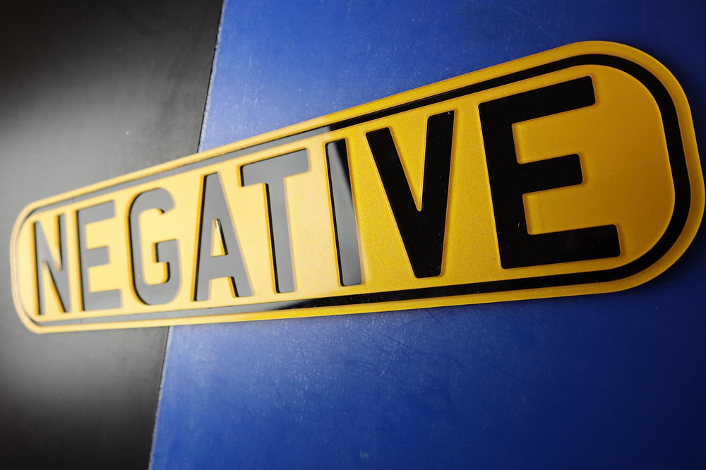 Set of 2 Unique Negative Inverted -4D Dimensional Number Plates