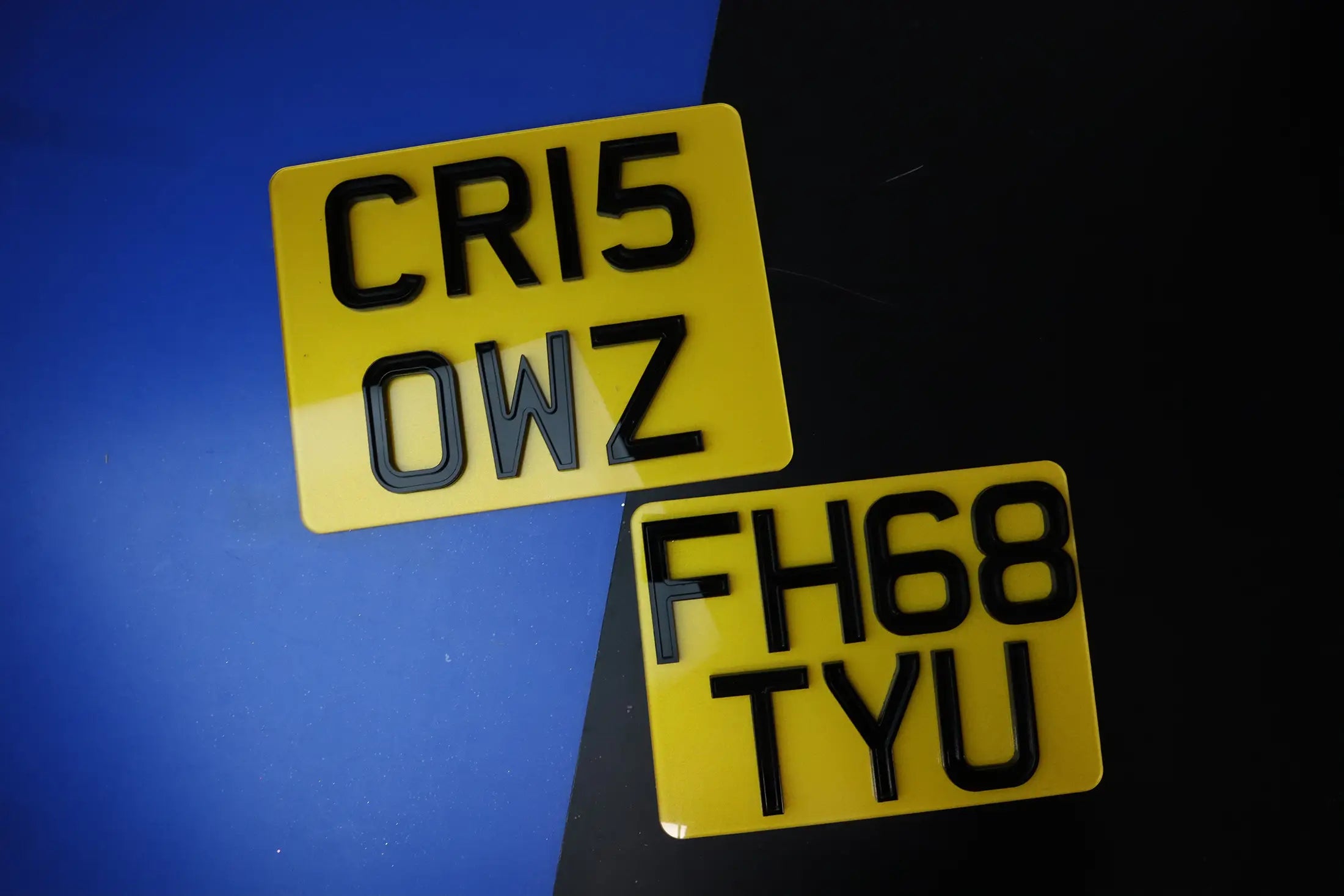 6mm Ghost 6x8 Inch Compact Legal Motorbike Plate LB71