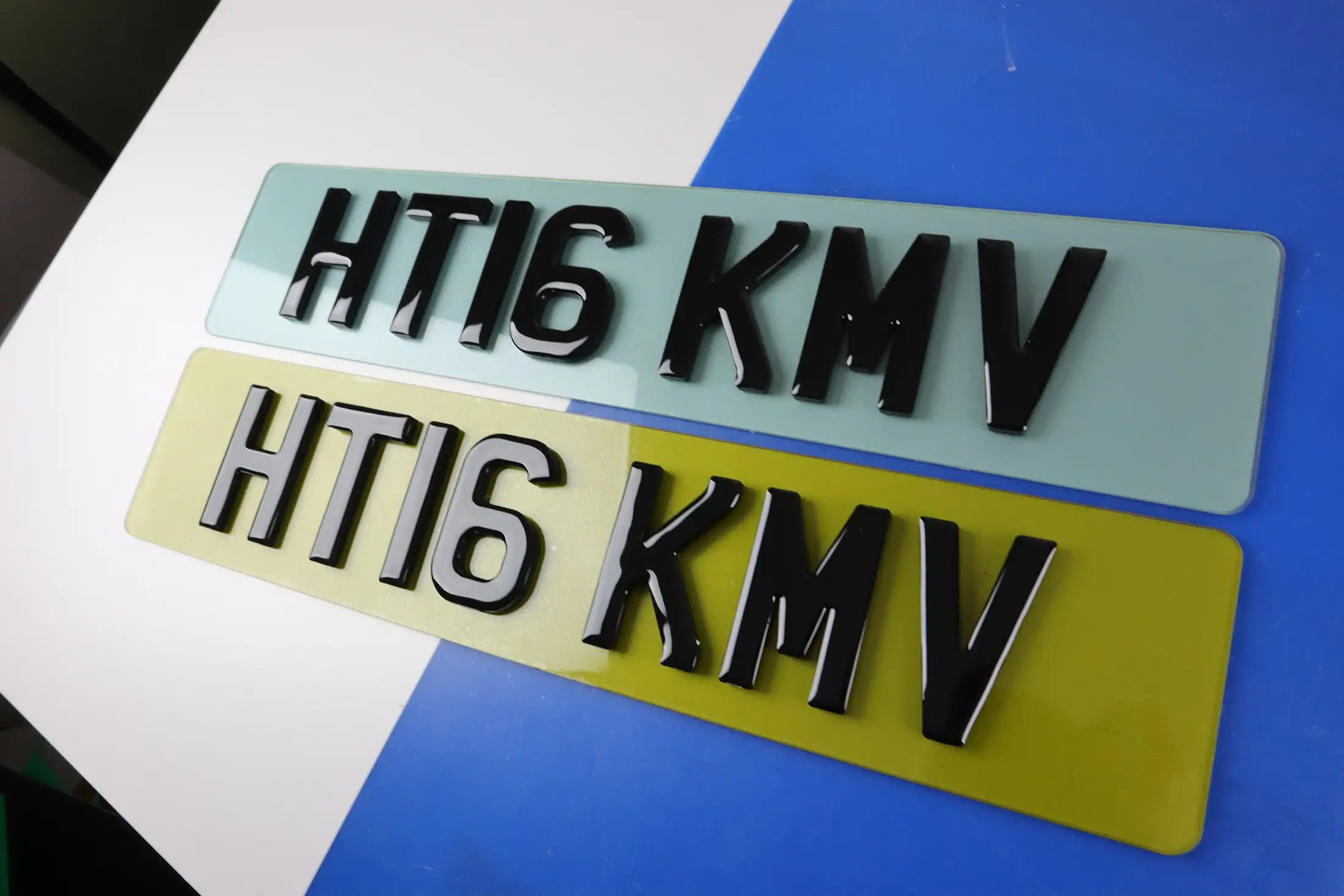 7mm Gel Light Blue Tinted Plate Smoked Acrylic Show Plate LB72