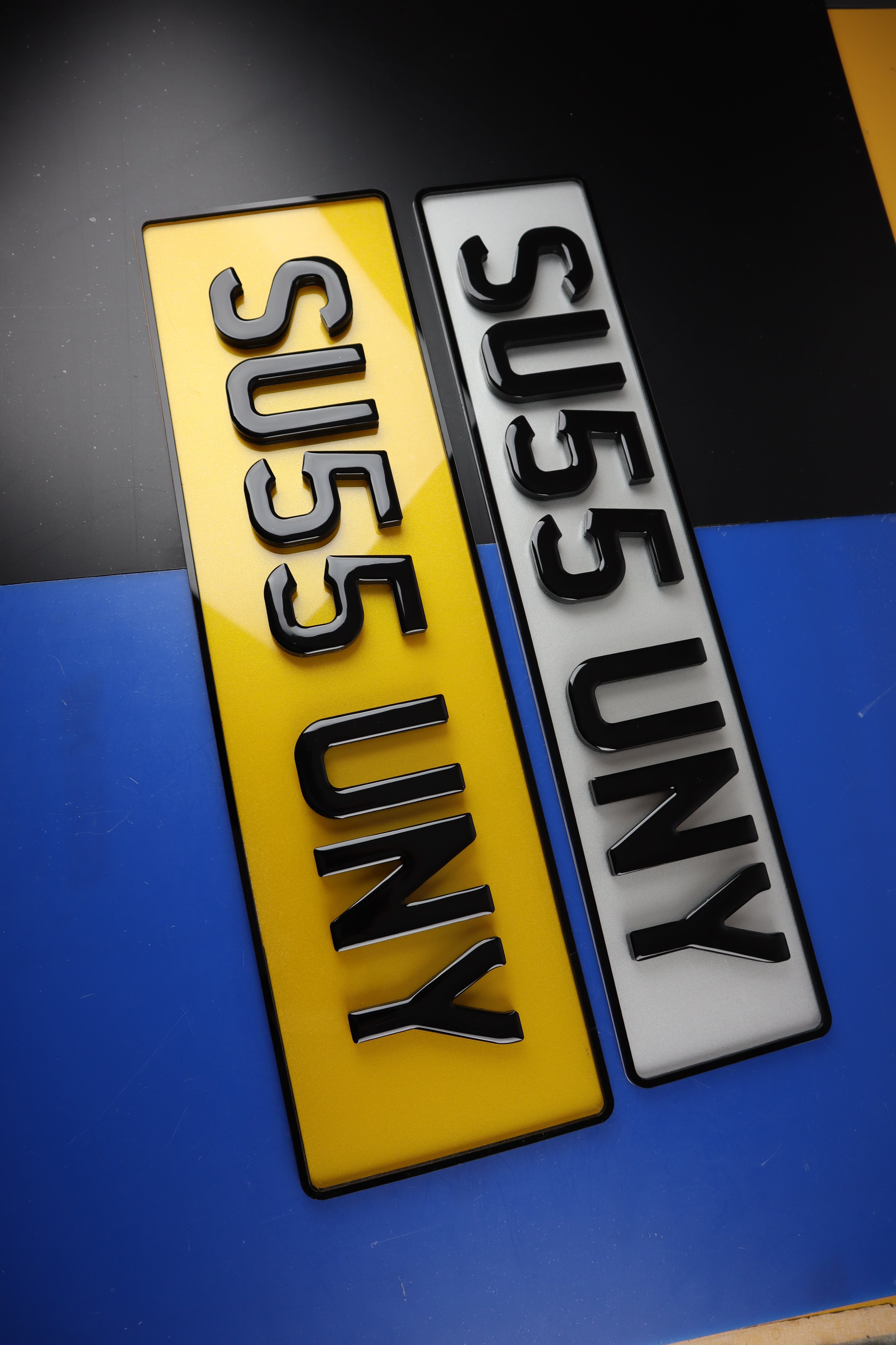 Super Chunky 10mm Gloss Gel Number Plates Set