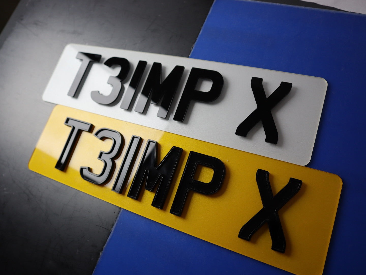 Pair of 4D Ghost + Pyramid YinYang Combo 4D Number Plates